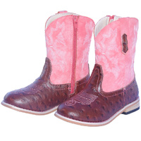 Baxter Junior Western Boots [Colour: Melon] [Size: 13]