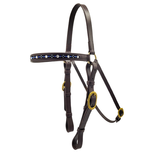 Bling Barcoo Bridle [Size: Cob] [Colour: Brown/Blue]