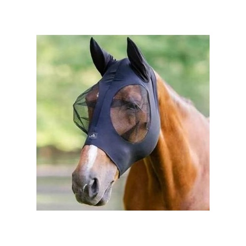 Stretch Bug eye fly mask [COLOUR: Black] [Size: Pony]