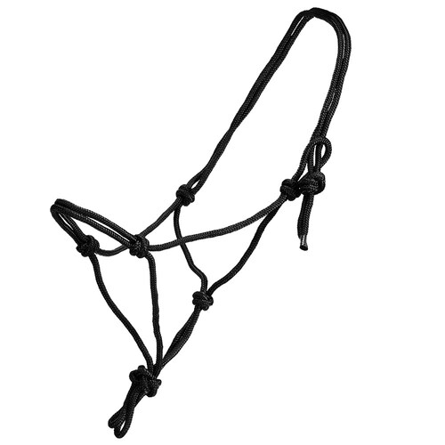 Mini  Rope Halters [Size: Medium mini] [Colour: Black]