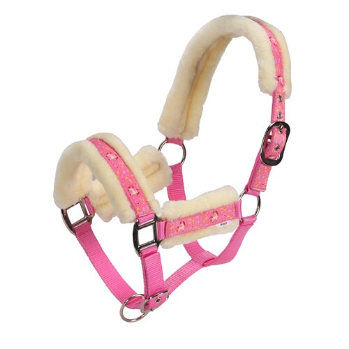 Unicorn Nylon Fleece Halter [Size: Pony] [Colour: Pink]